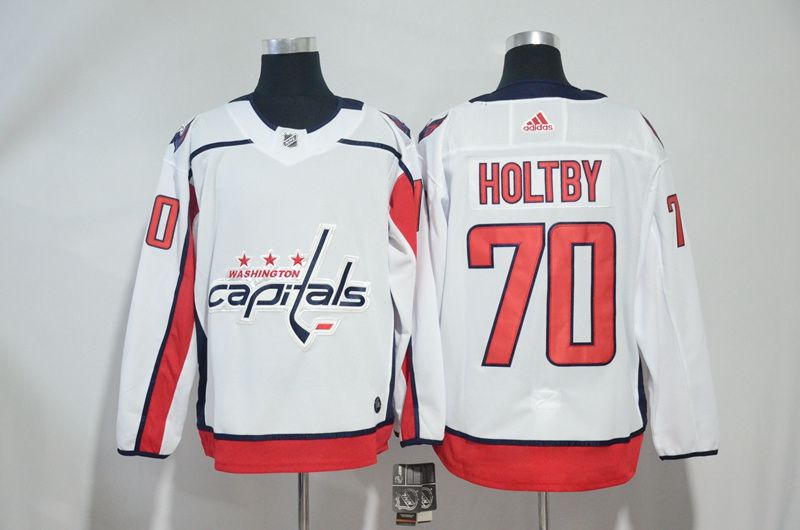 Men Washington Capitals 70 Holtby White Adidas Hockey Stitched NHL Jerseys